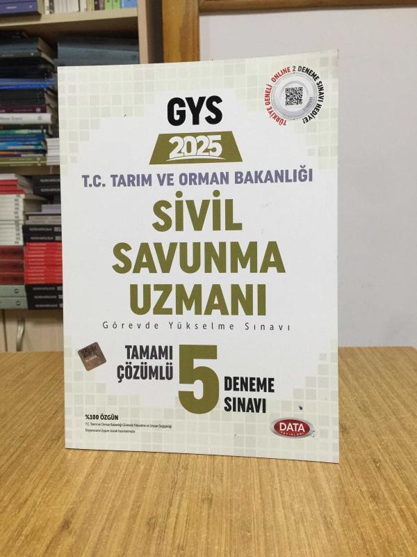2025 GYS Tarım ve Orman Bakanlığı Sivil Savunma Tamamı Çözümlü 5 Deneme Sınavı Data Yayınları