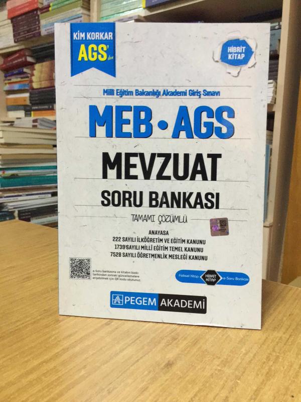 2025 Kim Korkar MEB AGS Mevzuat Anayasa Soru Bankası Pegem Yayınları