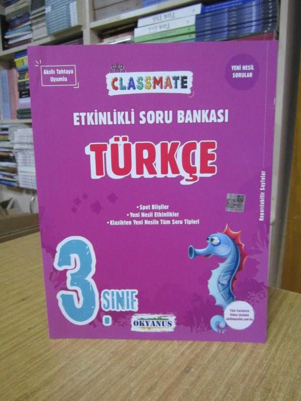 3. Sınıf Türkçe Classmate Etkinlikli Soru Bankası Okyanus Yayınları