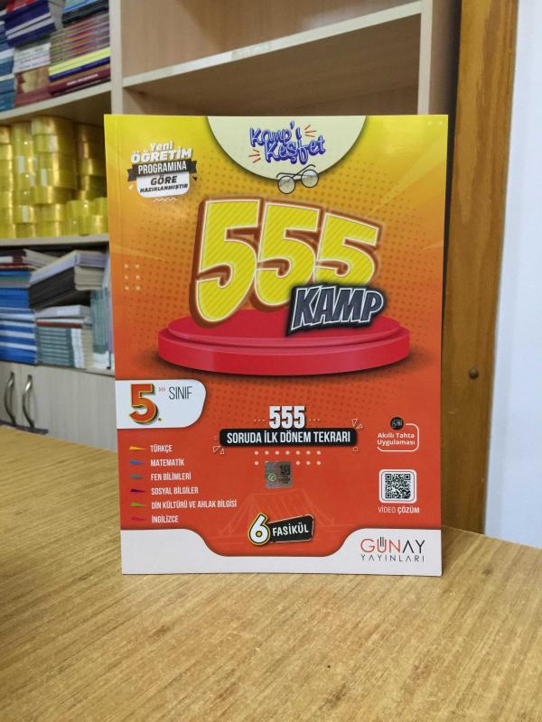 5. Sınıf İlk Dönem Kamp Kitabı 555 Kamp Günay Yayınları