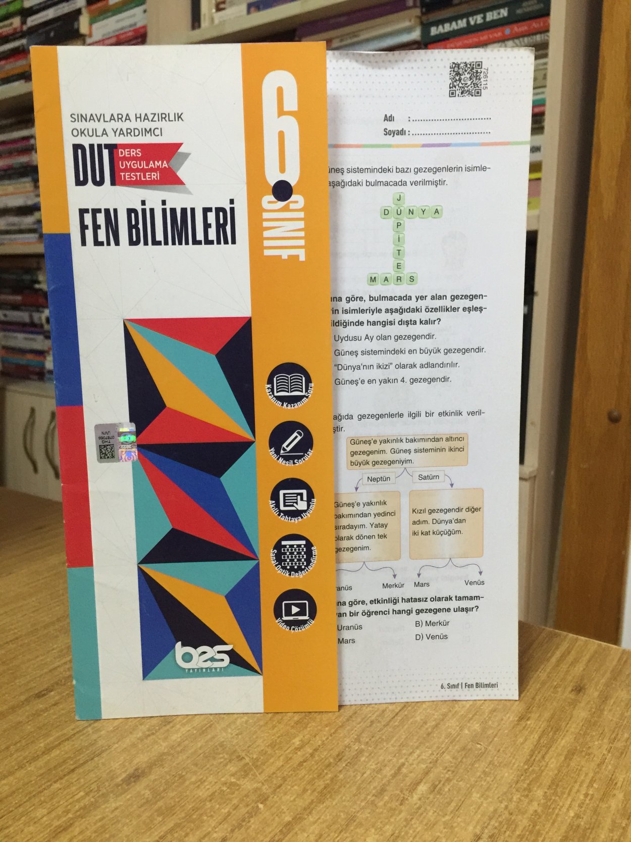 6. Sınıf FEN BİLİMLERİ DUT Ders Uygulama Testleri Bes Yayınları