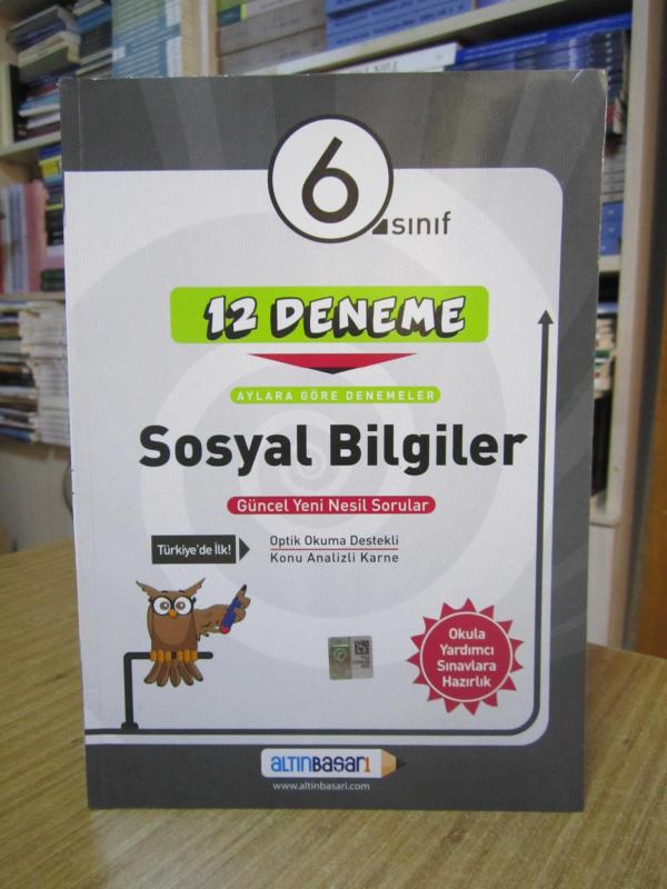 6. Sınıf Sosyal Bilgiler 12 Deneme / Altınbaşarı Yayınları