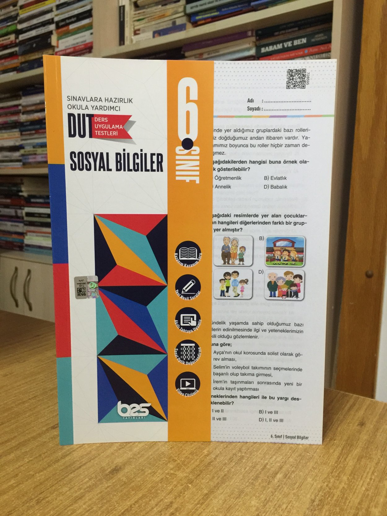 6. Sınıf SOSYAL BİLGİLER DUT Ders Uygulama Testleri Bes Yayınları