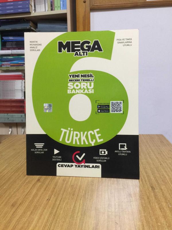 6. Sınıf Türkçe Mega Altı Soru Bankası Mega Sekiz Cevap Yayınları