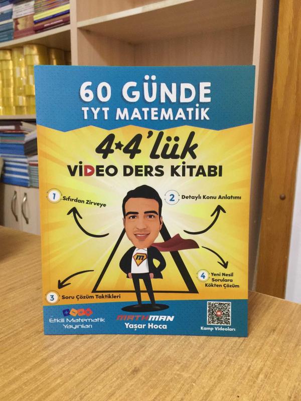 60 Günde TYT Matematik 4*4lük Video Ders Kitabı Etkili Matematik Yayınları