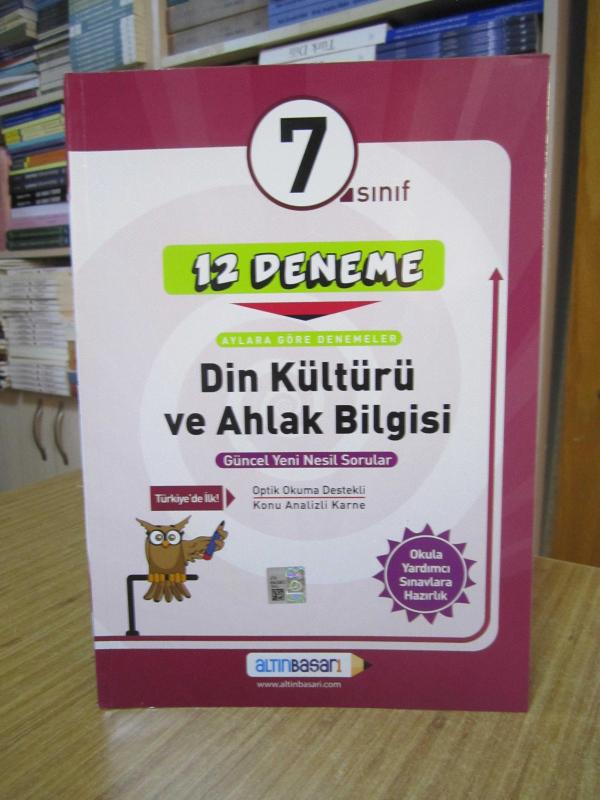 7. Sınıf Din Kültürü ve Ahlak Bilgisi 12 Deneme / Altınbaşarı Yayınları