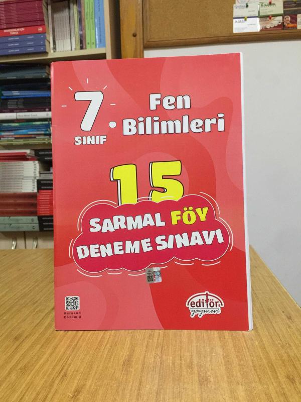 7. Sınıf Fen Bilimleri 15 Sarmal Föy Deneme Sınavı Editör Yayınevi