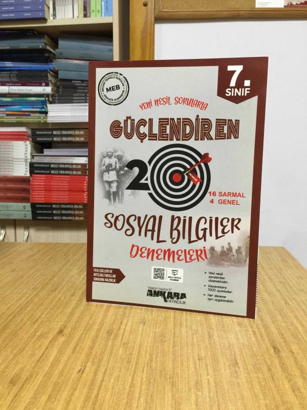 7. Sınıf Güçlendiren Sosyal Bilimler 20 Deneme Sınavı Ankara Yayıncılık