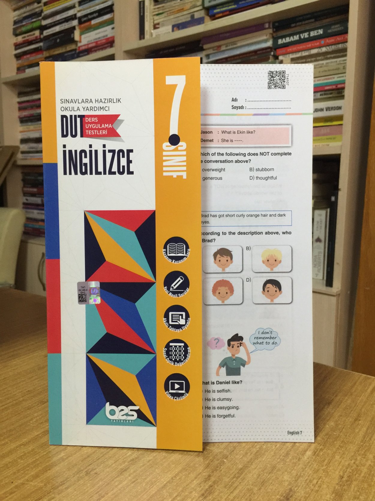 7. Sınıf İNGİLİZCE DUT Ders Uygulama Testleri Bes Yayınları