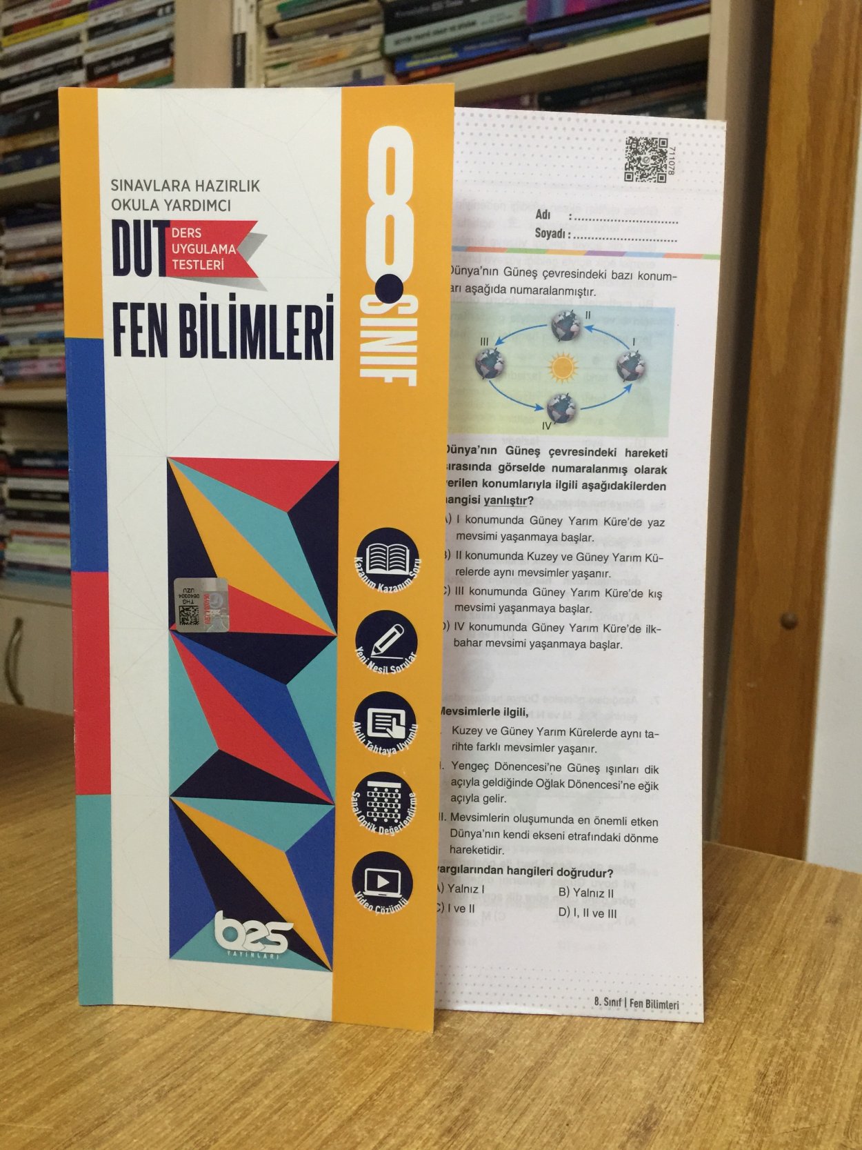 8. Sınıf FEN BİLİMLERİ DUT Ders Uygulama Testleri Bes Yayınları