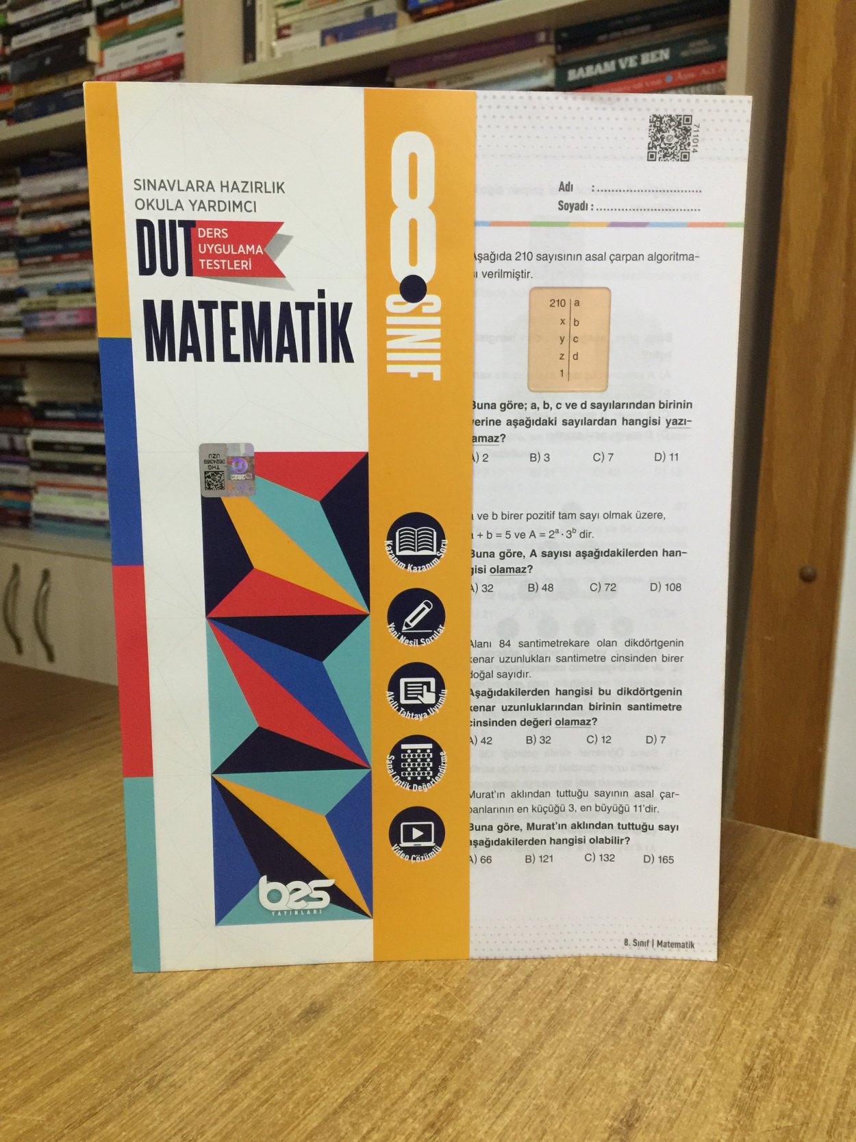 8. Sınıf MATEMATİK DUT Ders Uygulama Testleri Bes Yayınları