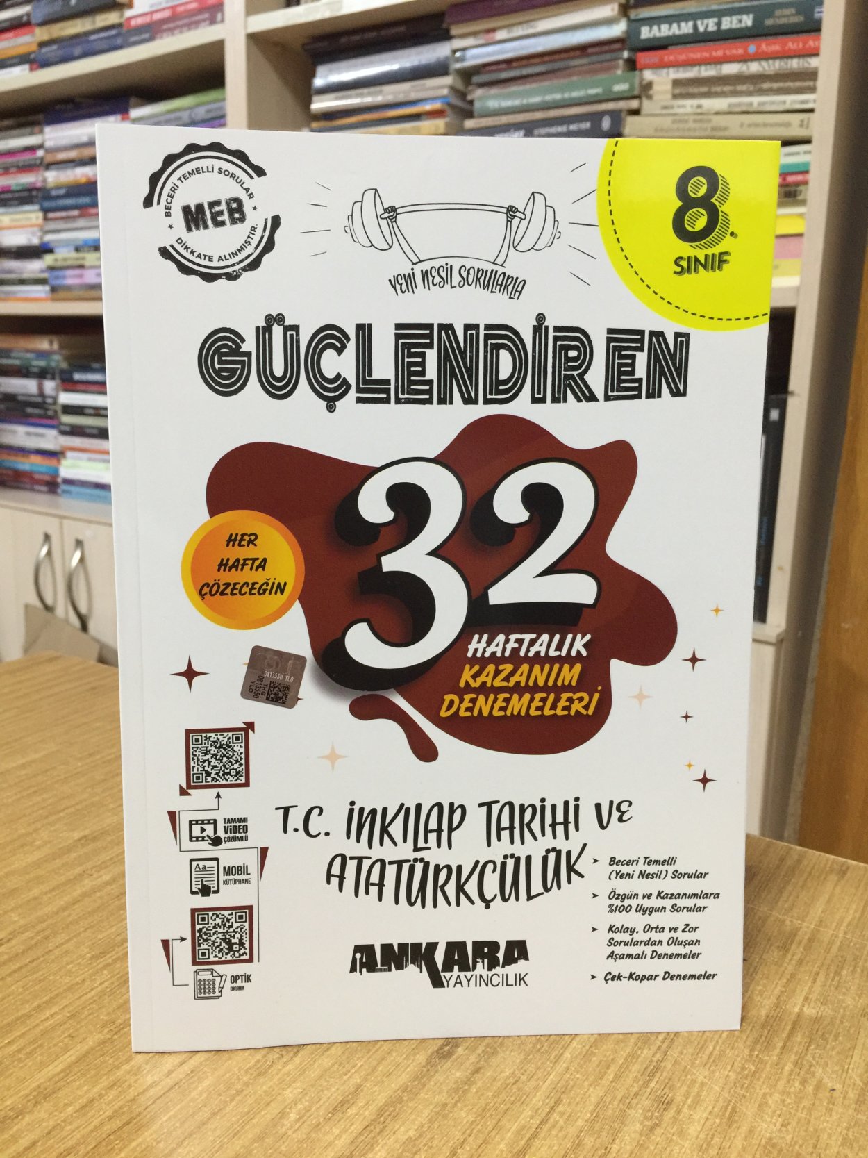 8. Sınıf T.C. İnkılap Tarihi ve Atatürkçülük Güçlendiren 32 Haftalık Kazanım Denemeleri Ankara Yayıncılık
