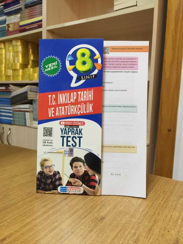 8. Sınıf T.C. İnkılap Tarihi ve Atatürkçülük Yaprak Test Evrensel İletişim Yayınları