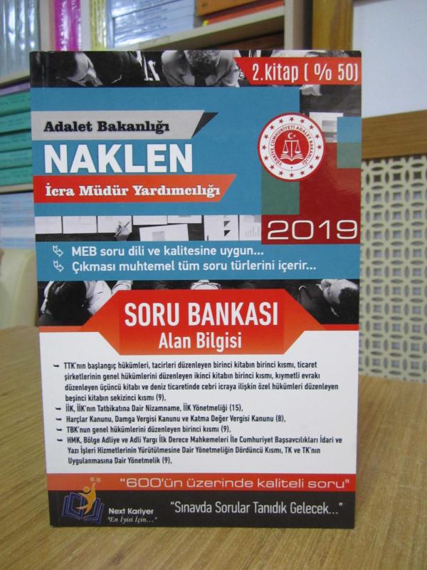 Adalet Bakanlığı İcra Müdür Yardımcılığı NAKLEN Soru Bankası Alan Bilgisi 2019 / Next Kariyer Yayınevi