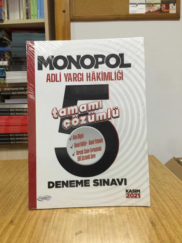 Adli Yargı Hakimliği Çözümlü 5 Deneme Sınavı Monopol Yayınları