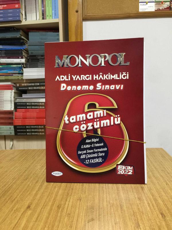 Adli Yargı Hakimliği Çözümlü 6 Deneme Sınavı Monopol Yayınları (Ekim 2022)