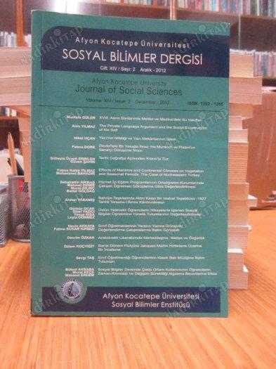 Afyon Kocatepe Üniversitesi Sosyal Bilimler Dergisi - Cilt XIV - Sayı 2 - Aralık 2012