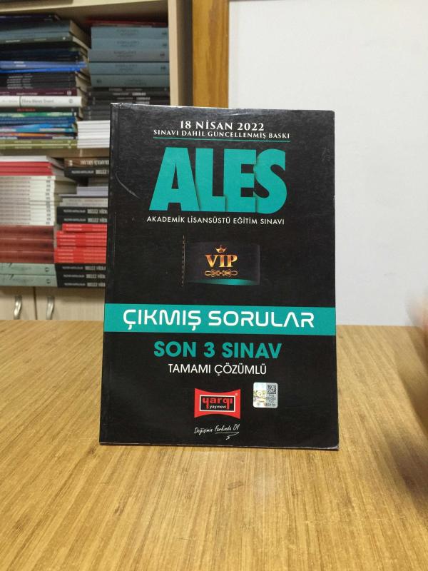 ALES Son 3 Sınav Tamamı Çözümlü Çıkmış Sorular (18 Nisan 2022 Sınavı Dahil) Yargı Yayınları