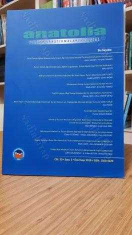 Anatolia Turizm Araştırmaları Dergisi - Cilt 30 Sayı 2 - Özel Sayı - 2019