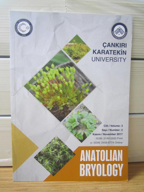 ANATOLIAN BRYOLOGY - Vol 3 No 2 - November 2017 - Çankırı Karatekin University