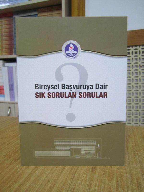 Anayasa Mahkemesi Bireysel Başvuruya Dair Sık Sorulan Sorular - Temmuz 2018