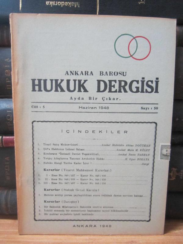 Ankara Barosu Hukuk Dergisi - Sayı 50 - 1948