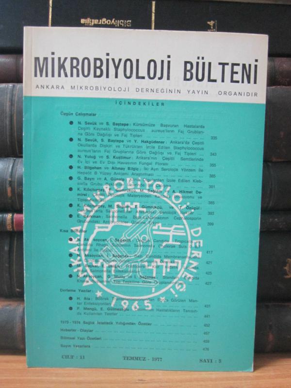Ankara Mikrobiyoloji Derneği - Mikrobiyoloji Bülteni - Cilt 11 Sayı 3 - Temmuz 1977
