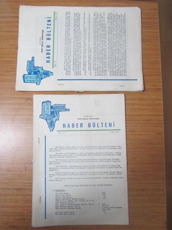 Ankara Milli Eğitim Müdürlüğü Haber Bülteni - 1970 Yılı İLK 5 SAYI TAKIM