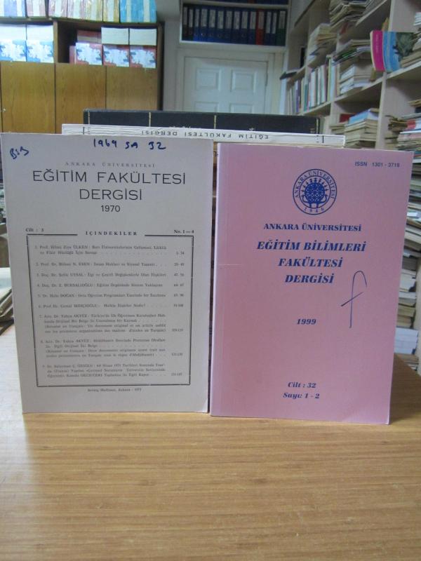 Ankara Üniversitesi Eğitim Fakültesi Dergisi - 1970'den 1999'a Kadar Yayınlanmış 13 Farklı Sayı (Sayılar Açıklamada)