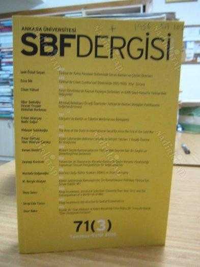 Ankara Üniversitesi Siyasal Bilimler Fakültesi - SBF Dergisi - 71 - 3 - Temmuz Eylül 2016