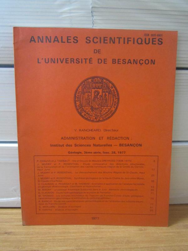 Annales Scientifiques de L'Universite de Besançon - 1977