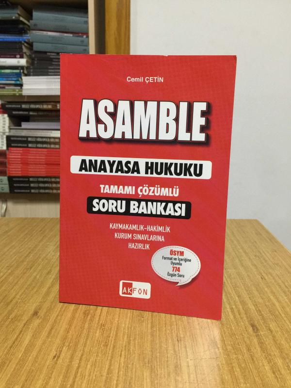 ASAMBLE Anayasa Hukuku Tamamı Çözümlü Soru Bankası Cemil Çetin Akfon Yayınları