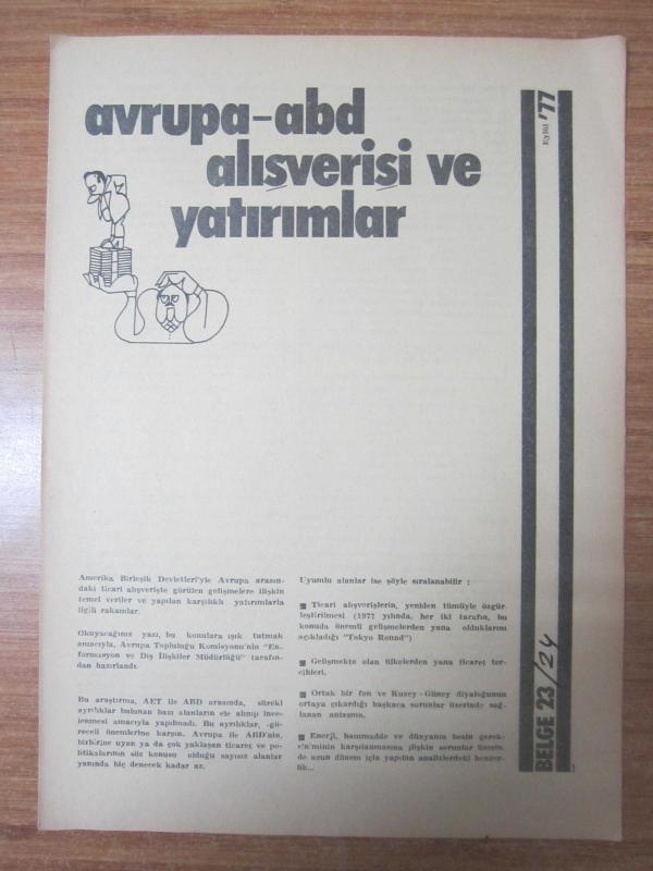Avrupa Topluluğu Dergisi - Eylül '77 - BELGE 23/24: Avrupa-ABD Alışverişi ve Yatırımlar