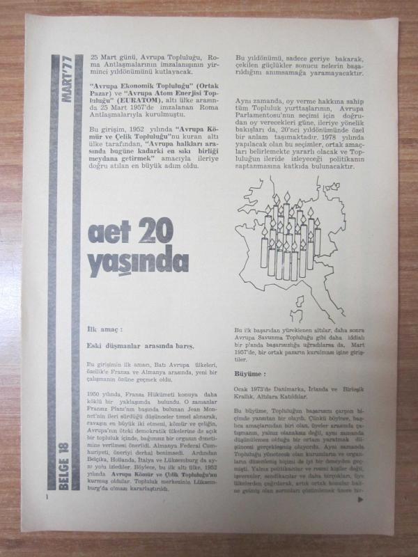 Avrupa Topluluğu Dergisi - Mart '77 - BELGE 18: AET Avrupa Ekonomik Topluluğu 20 Yaşında