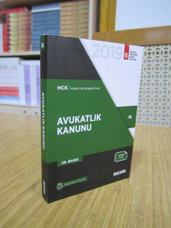 Avukatlık Kanunu 2019 / Seçkin Yayıncılık [29.Baskı] HCK Hukuk Cep Kitapları Dizisi 16