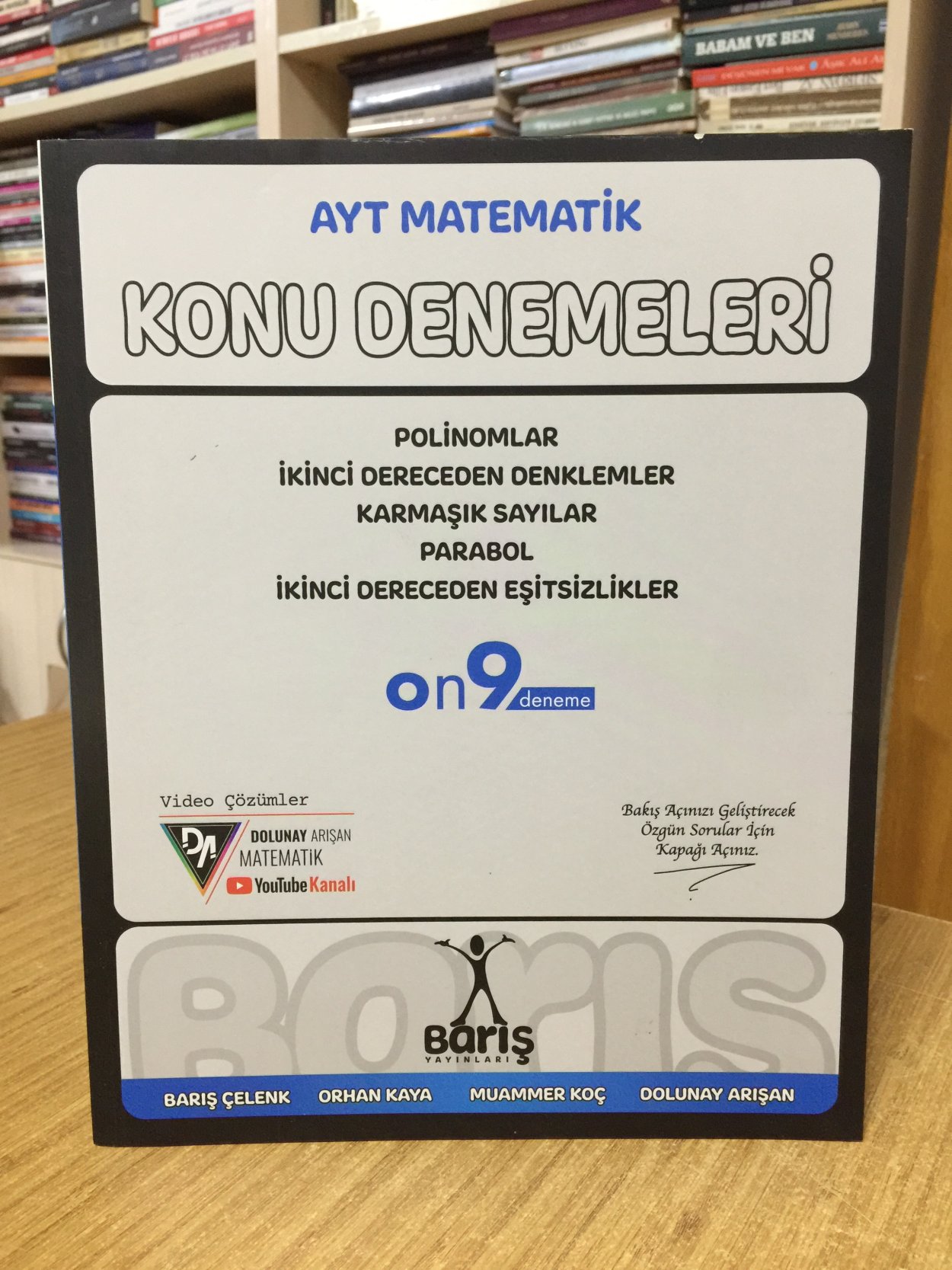 AYT Matematik Polinomlar İkinci Dereceden Denklemler Eşitsizlikler Karmaşık Sayılar Parabol Konu Denemeleri Barış Yayınları