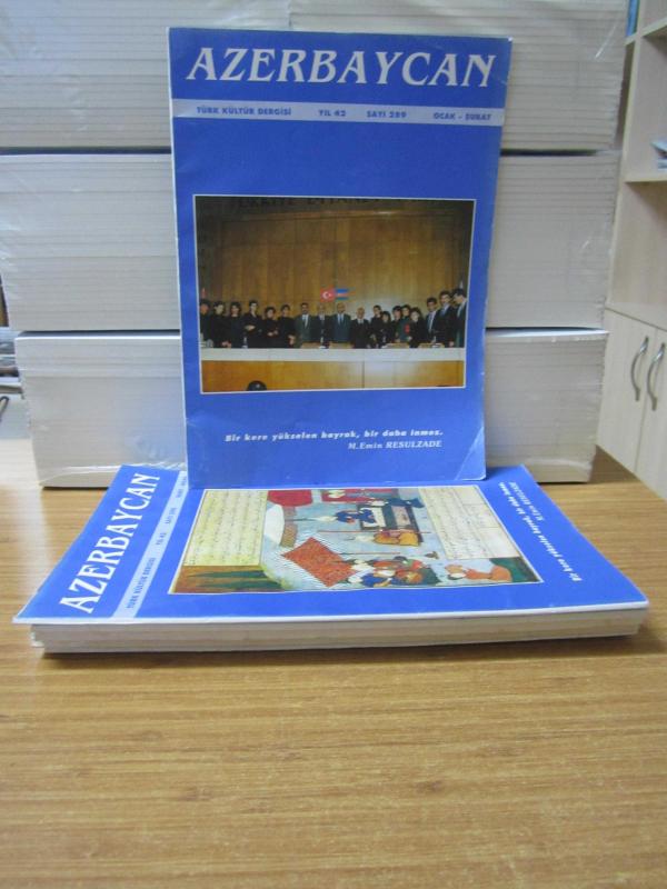 AZERBAYCAN Türk Kültür Dergisi - 1993 Yılı Tüm Sayılar TAKIM (Sayılar: 289-294 ve Arası 6 Dergi Mevcut)