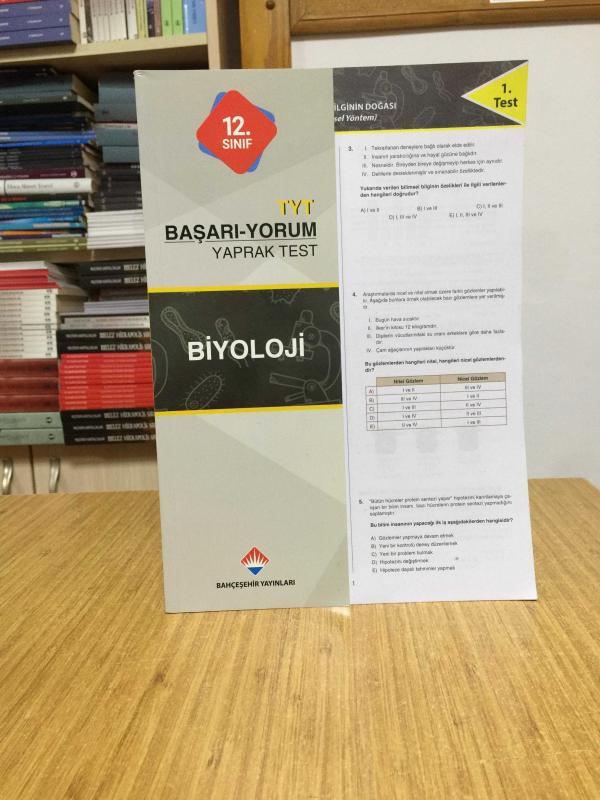 Bahçeşehir Koleji 12. Sınıf TYT BİYOLOJİ Başarı-Yorum Yaprak Test (2022-2023)
