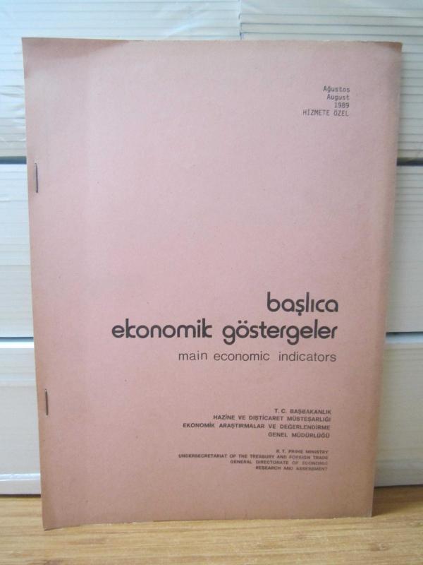 Başlıca Ekonomik Göstergeler - Main Economic İndicators - Ağustos - August 1989