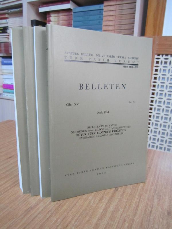 BELLETEN Türk Tarih Kurumu Dergisi - 1951 Yılı 4 Sayı TAKIM (15. Cilt Sayılar: 57-58-59-60)