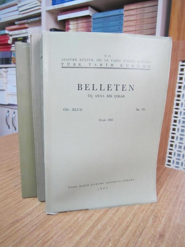BELLETEN Türk Tarih Kurumu Dergisi - 1983 Yılı 3 Sayı TAKIM (47. Cilt Sayılar: 185-186-188)