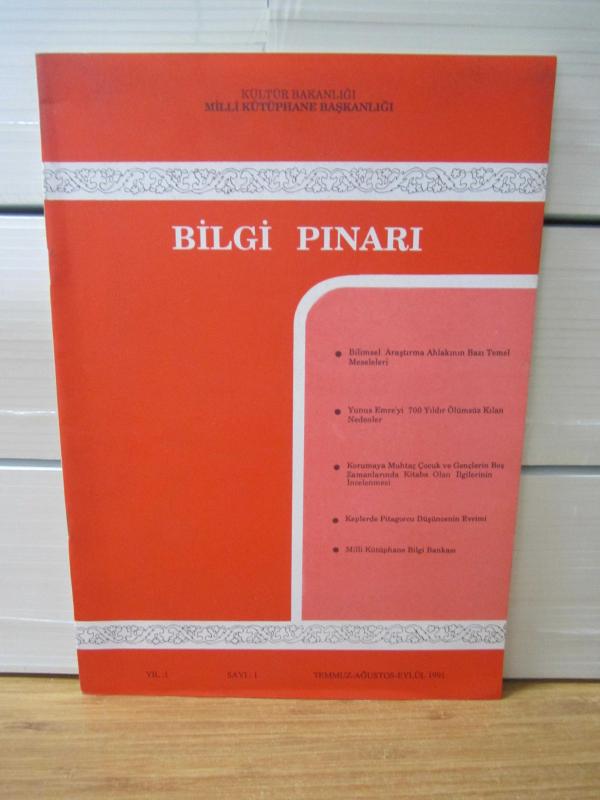 Bilgi Pınarı - Yıl 1 Sayı 1 - Temmuz Ağustos Eylül 1991 - Milli Kütüphane Başkanlığı