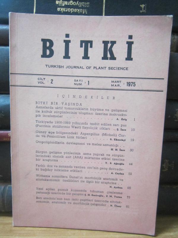 Bitki Dergisi - Cilt 2 Sayı 1 - Mart 1975