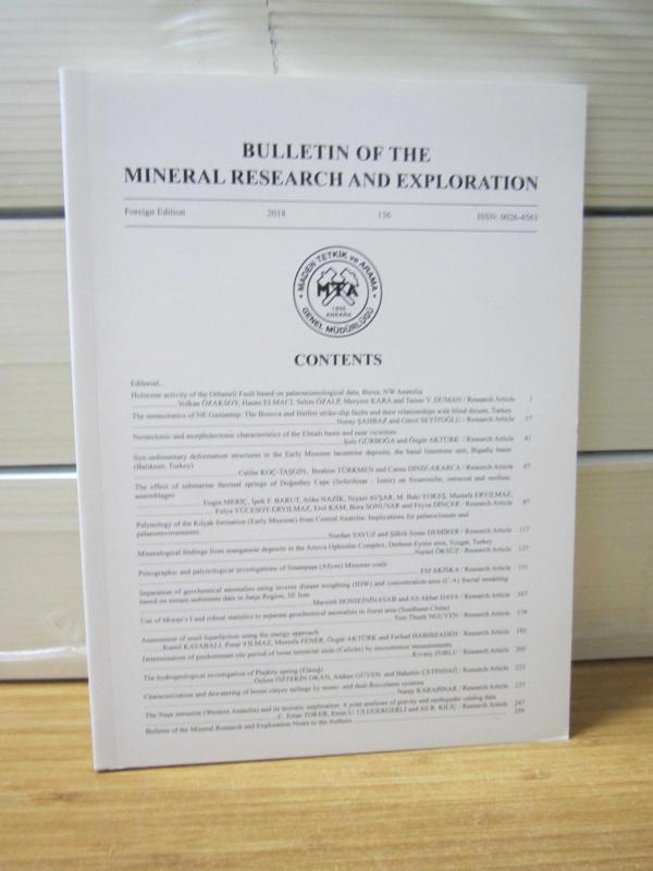 Bulletin of Mineral Research and Exploration - Issue: 156 - Year: 2018 - MTA Mineral Research & Exploration General Directorate