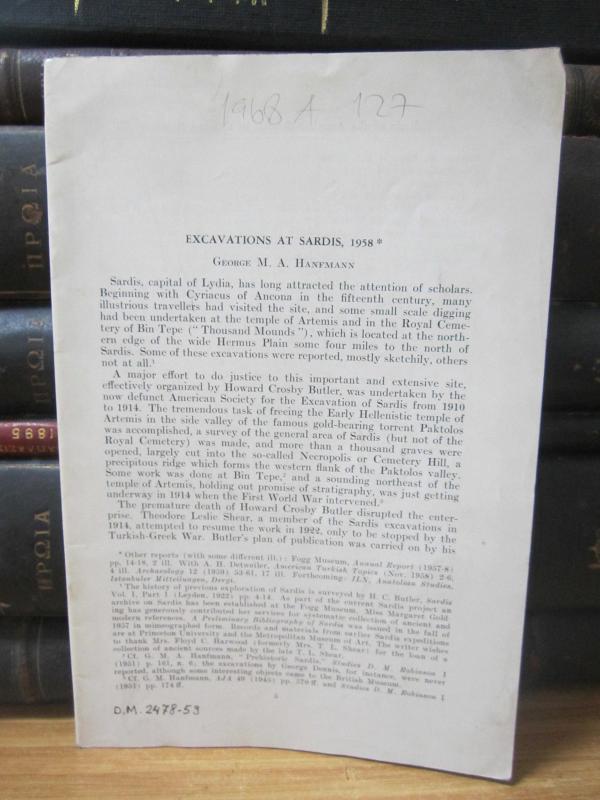 Bulletin of the American Schools of Oriental Research - Number 154 - April 1959 (Excavations at Sardis 1958 by George M. A. Hanfmann)