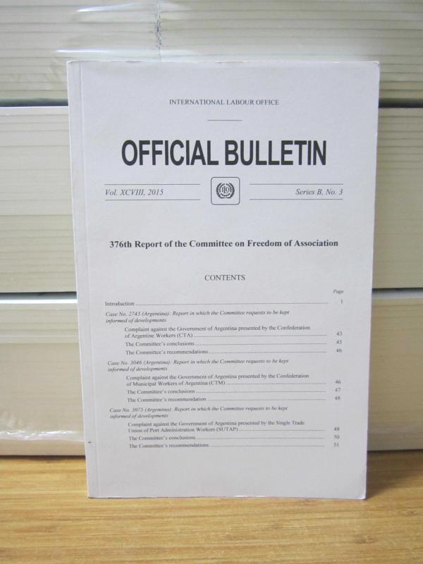 Bureau International Du Travil - Bulletin Officiel - 2015 - Serie B - No 3