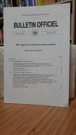 Bureau International Du Travil - Bulletin Officiel - 2018 - Serie B - No 2