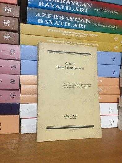 C.H.P. Teftiş Talimatnamesi - 1939