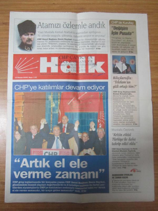 CHP HALK GAZETESİ - 15 KASIM 2008 - SAYI 115