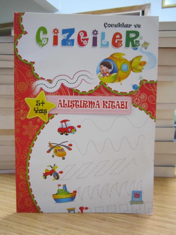 Çocuklar ve Çizgiler (5+ Yaş Alıştırma Kitabı)